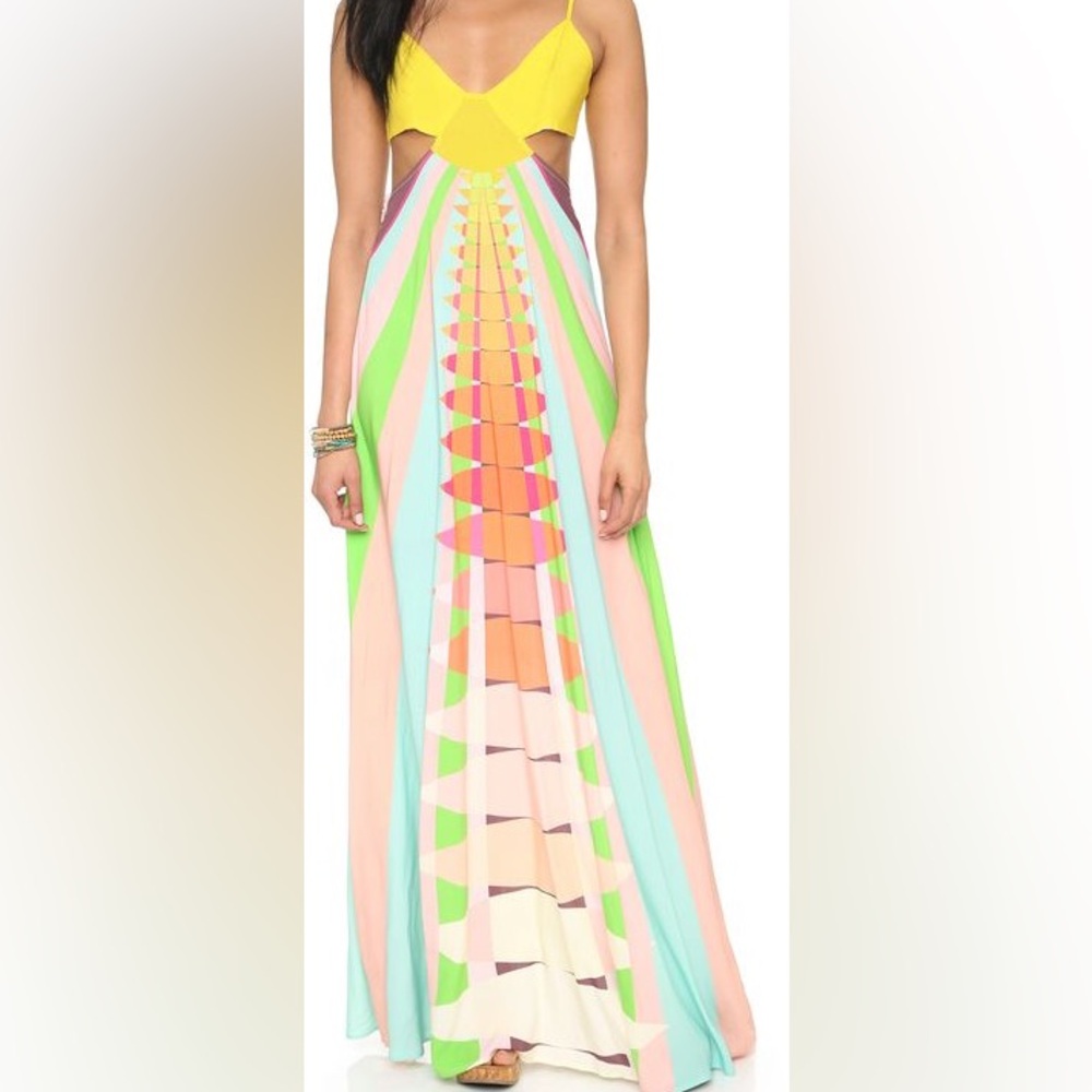 Cut Out Maxi Dress Beams Yellow